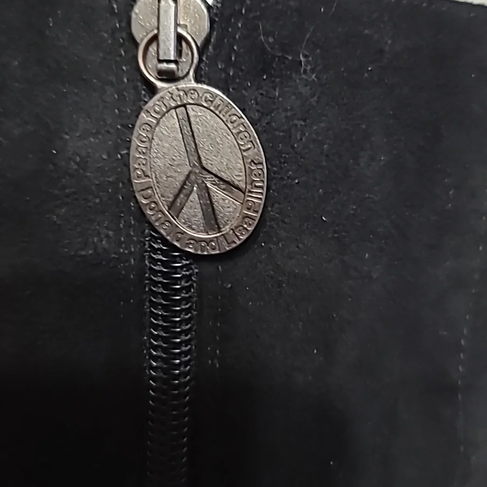 Black Donald J Pliner suede tall heeled boots.  Size 11 - Picture 2 of 3